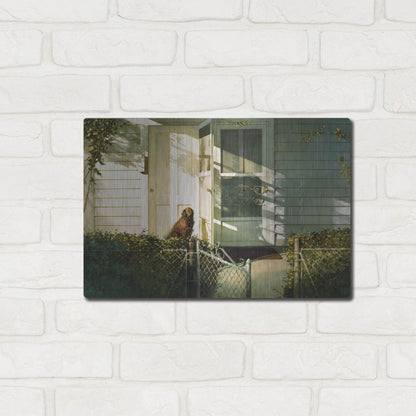 Luxe Metal Art 'Patiently Waiting' by Zhen-Huan Lu, Metal Wall Art,16x12