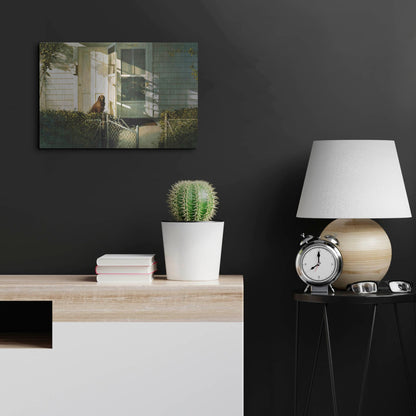 Luxe Metal Art 'Patiently Waiting' by Zhen-Huan Lu, Metal Wall Art,24x16