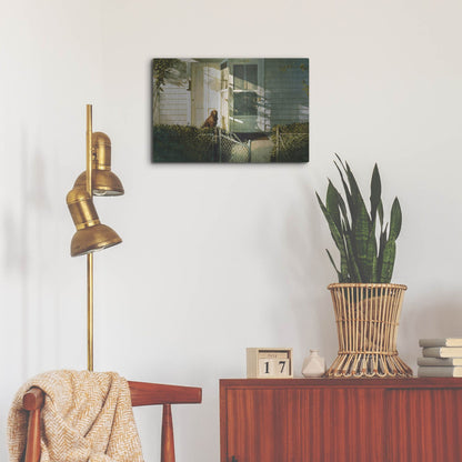 Luxe Metal Art 'Patiently Waiting' by Zhen-Huan Lu, Metal Wall Art,24x16