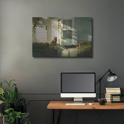 Luxe Metal Art 'Patiently Waiting' by Zhen-Huan Lu, Metal Wall Art,36x24