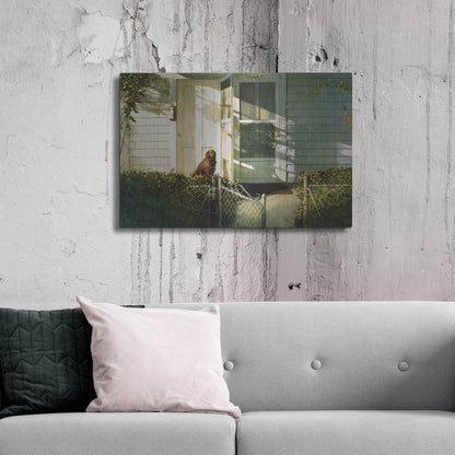 Luxe Metal Art 'Patiently Waiting' by Zhen-Huan Lu, Metal Wall Art,36x24