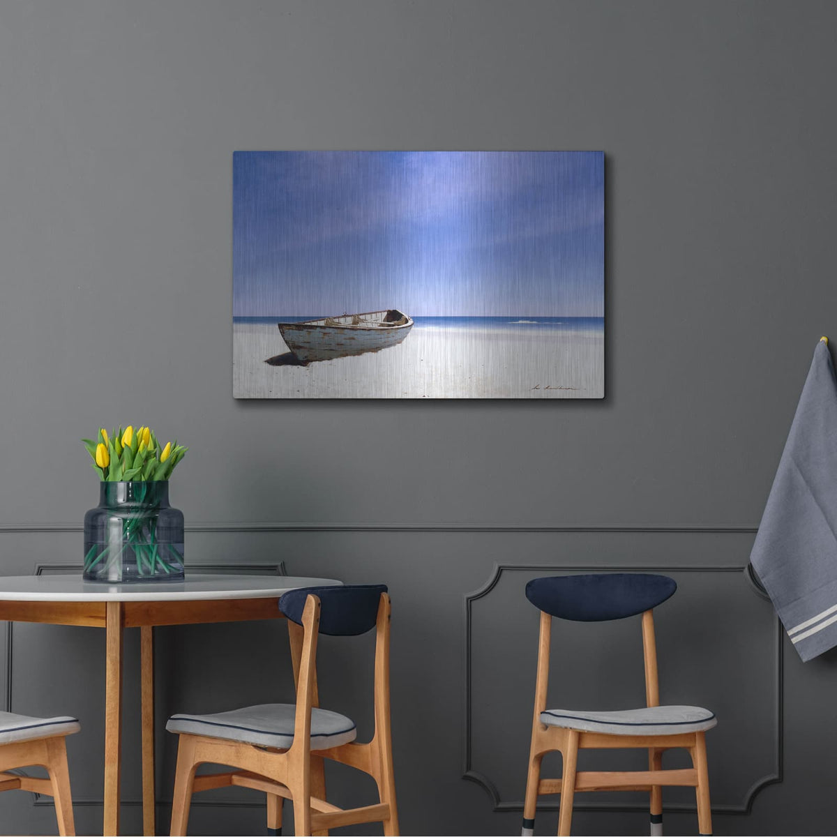 'Beached Boat 3' by Zhen-Huan Lu – Metal Wall Art, 36x24 room view