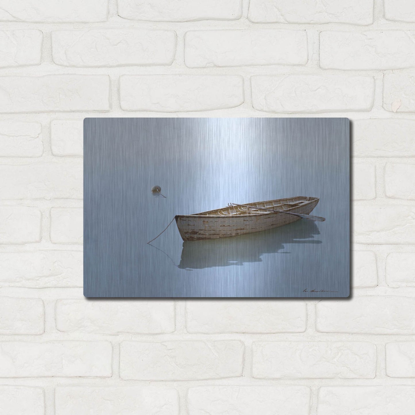Luxe Metal Art 'Floating' by Zhen-Huan Lu, Metal Wall Art,16x12