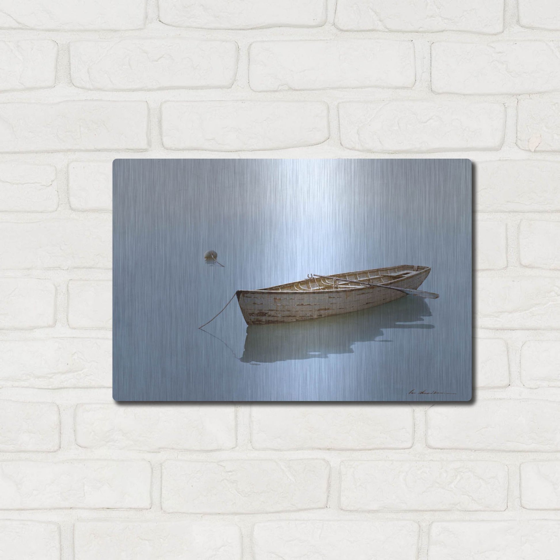 Luxe Metal Art 'Floating' by Zhen-Huan Lu, Metal Wall Art,16x12