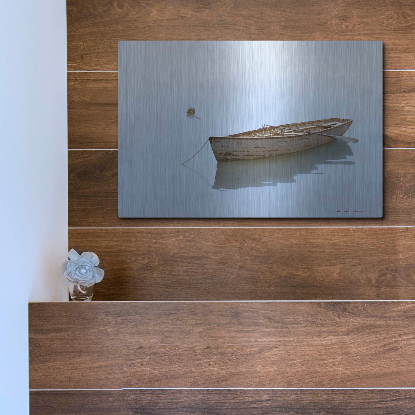 Luxe Metal Art 'Floating' by Zhen-Huan Lu, Metal Wall Art,16x12