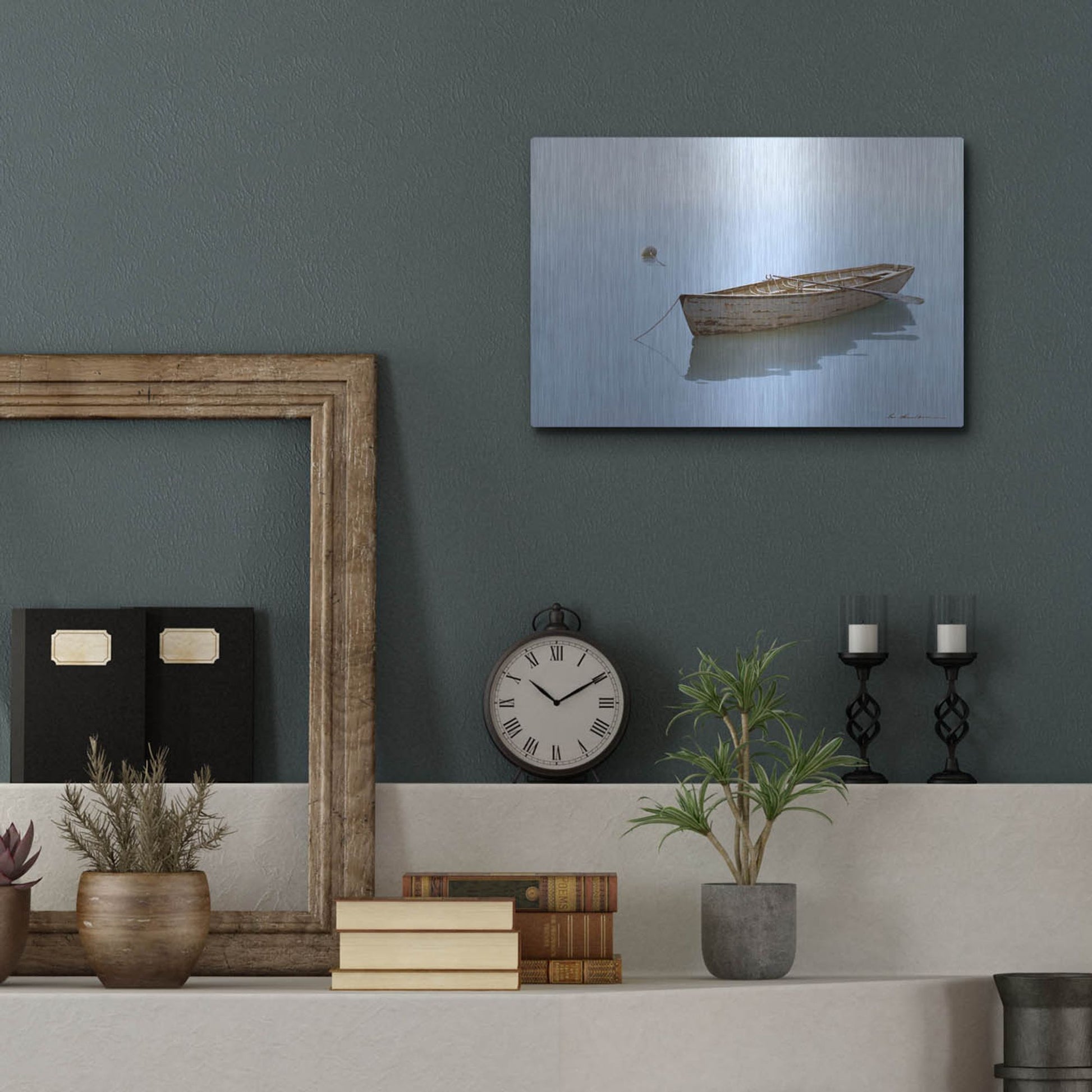 Luxe Metal Art 'Floating' by Zhen-Huan Lu, Metal Wall Art,16x12
