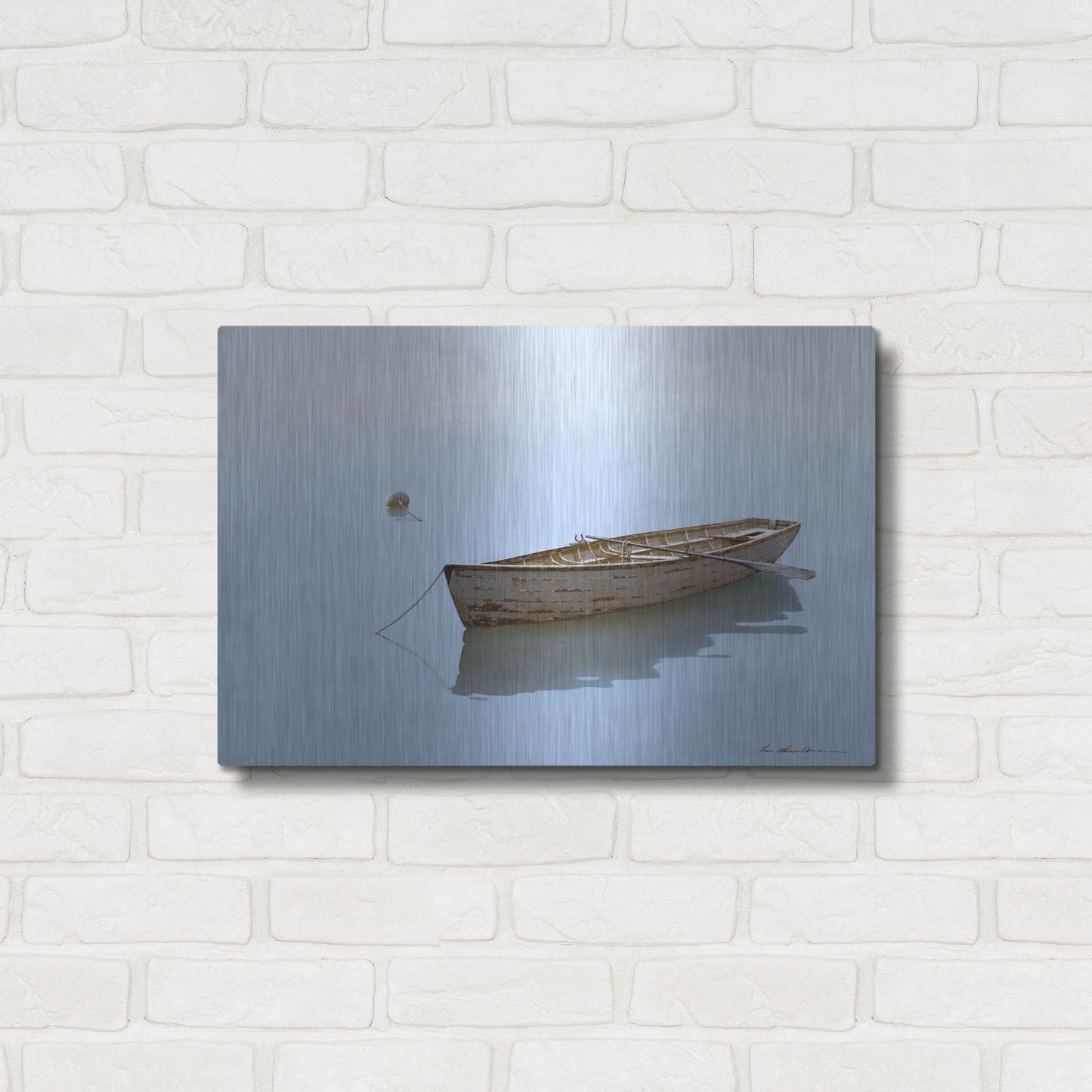 Luxe Metal Art 'Floating' by Zhen-Huan Lu, Metal Wall Art,24x16