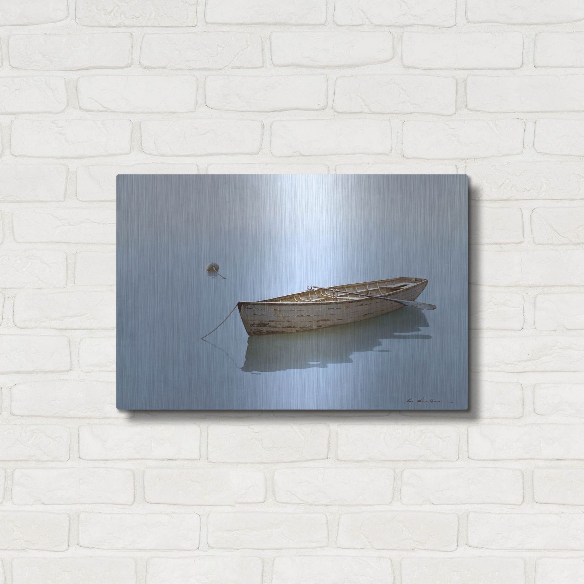 Luxe Metal Art 'Floating' by Zhen-Huan Lu, Metal Wall Art,24x16