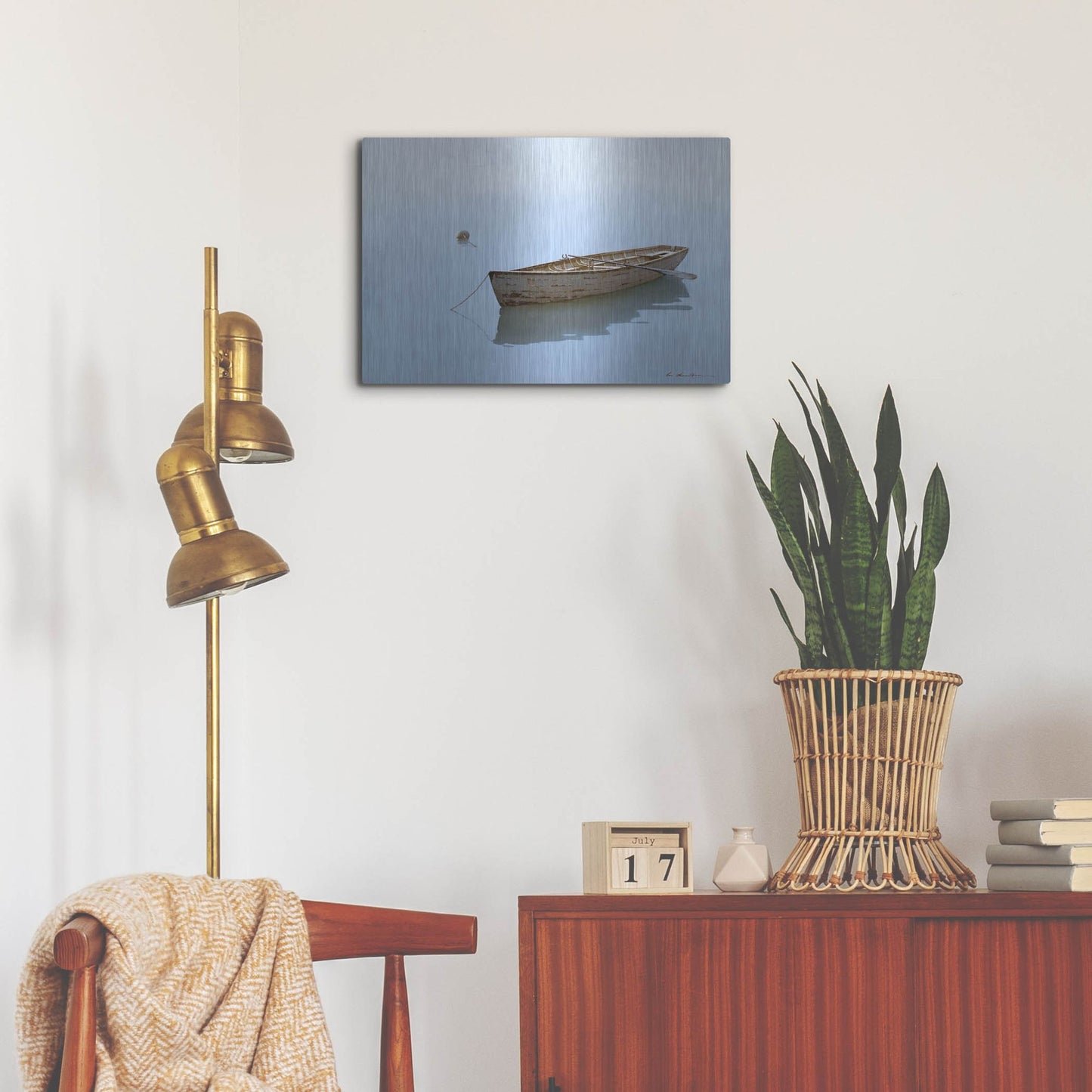 Luxe Metal Art 'Floating' by Zhen-Huan Lu, Metal Wall Art,24x16