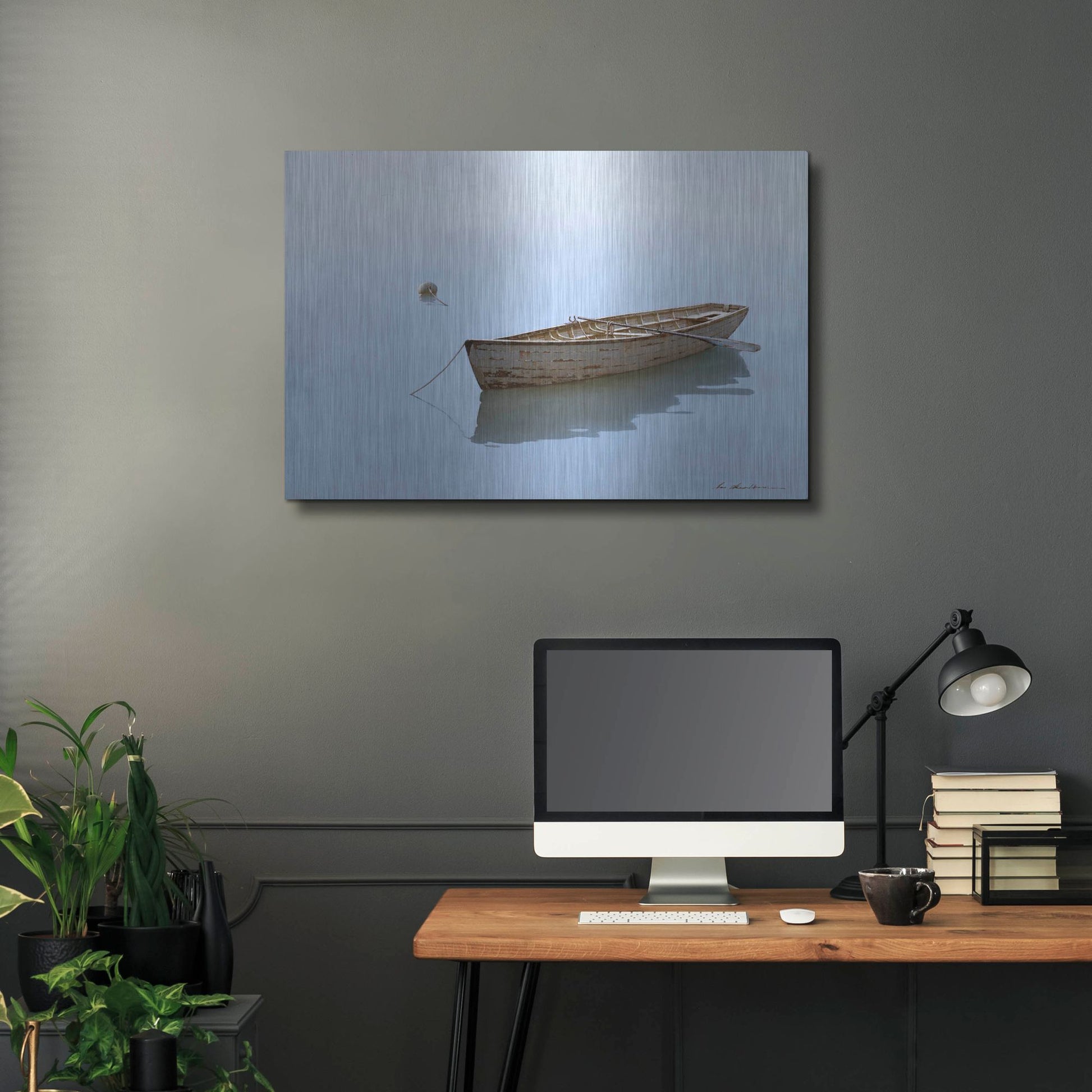 Luxe Metal Art 'Floating' by Zhen-Huan Lu, Metal Wall Art,36x24