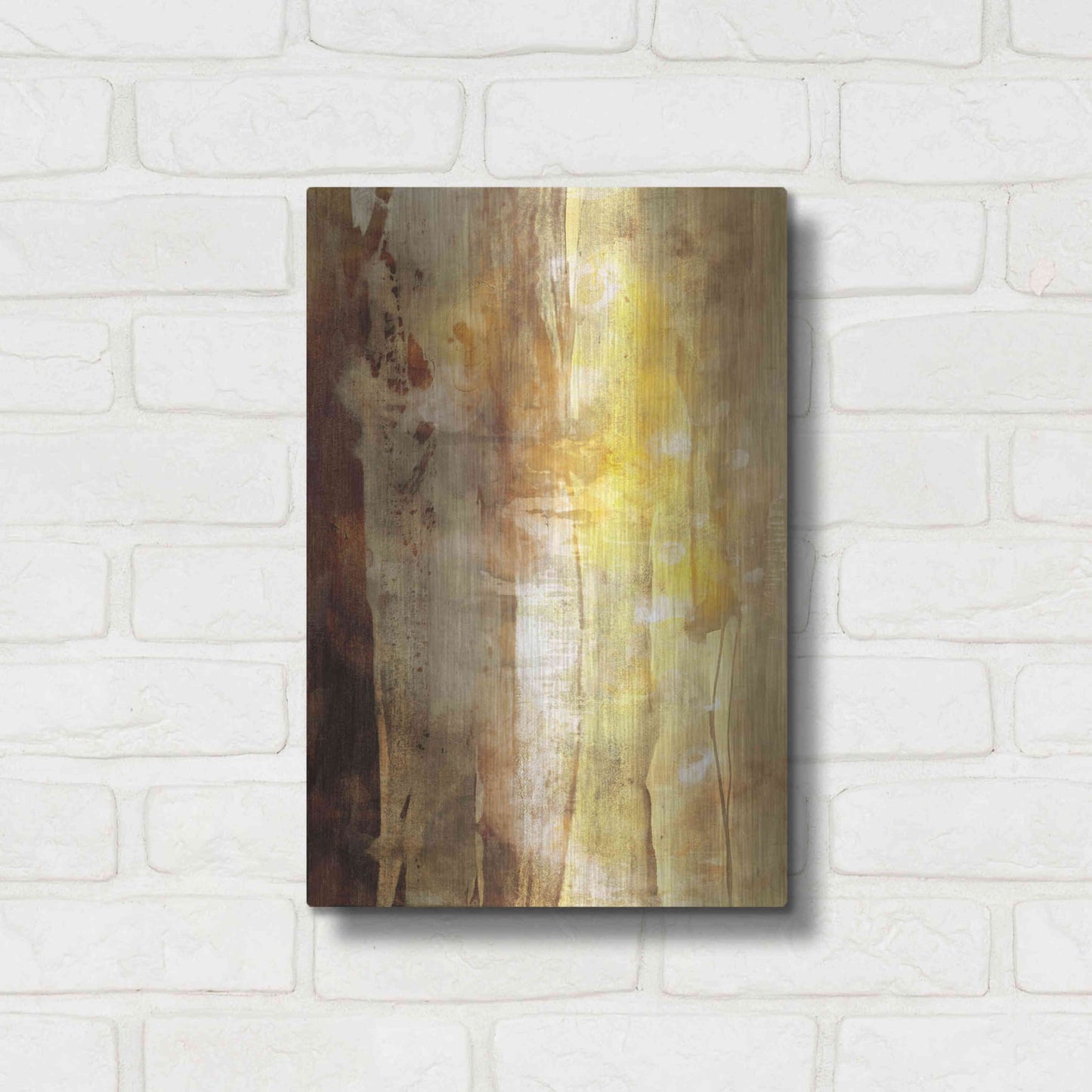 Luxe Metal Art 'Golden Glow I' by Sisa Jasper Metal Wall Art,12x16