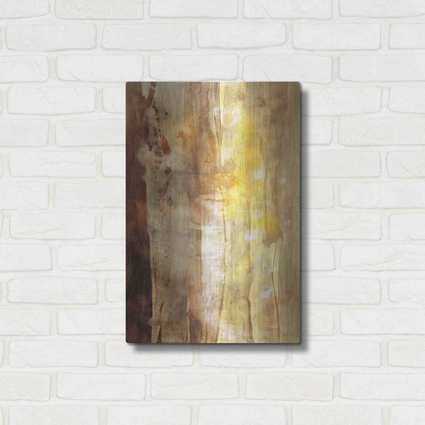 Luxe Metal Art 'Golden Glow I' by Sisa Jasper Metal Wall Art,16x24