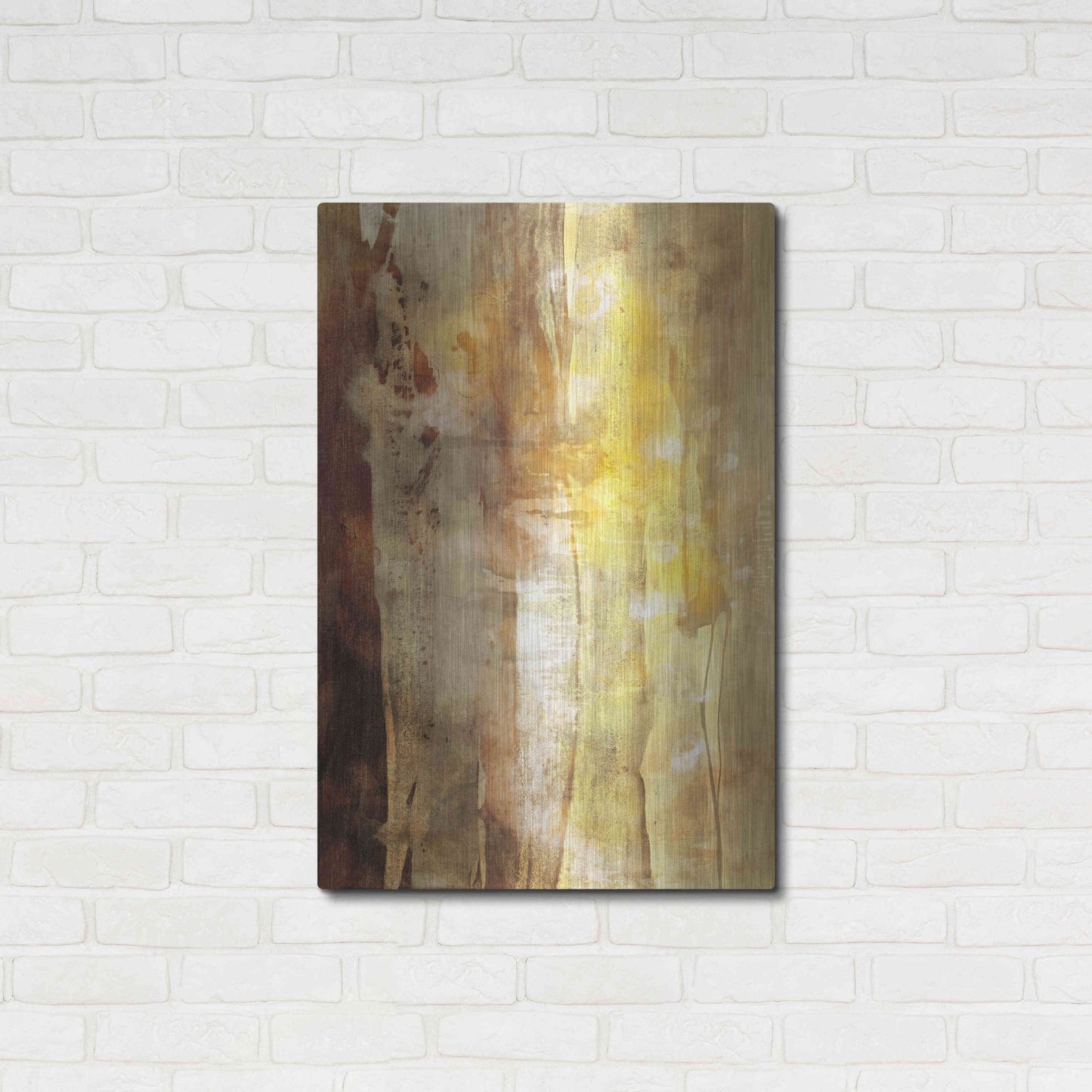 Luxe Metal Art 'Golden Glow I' by Sisa Jasper Metal Wall Art,24x36