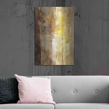 Luxe Metal Art 'Golden Glow I' by Sisa Jasper Metal Wall Art,24x36