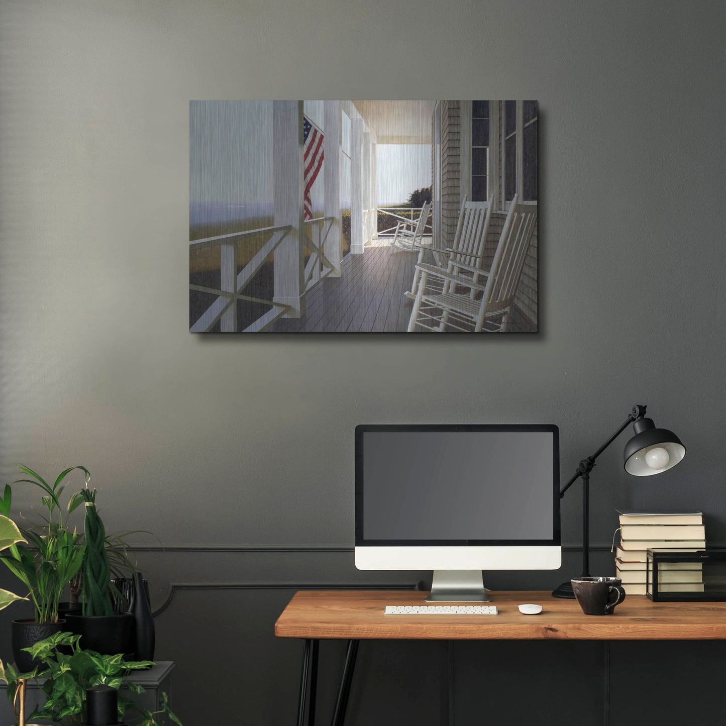 Luxe Metal Art 'Sitting' by Zhen-Huan Lu, Metal Wall Art,36x24