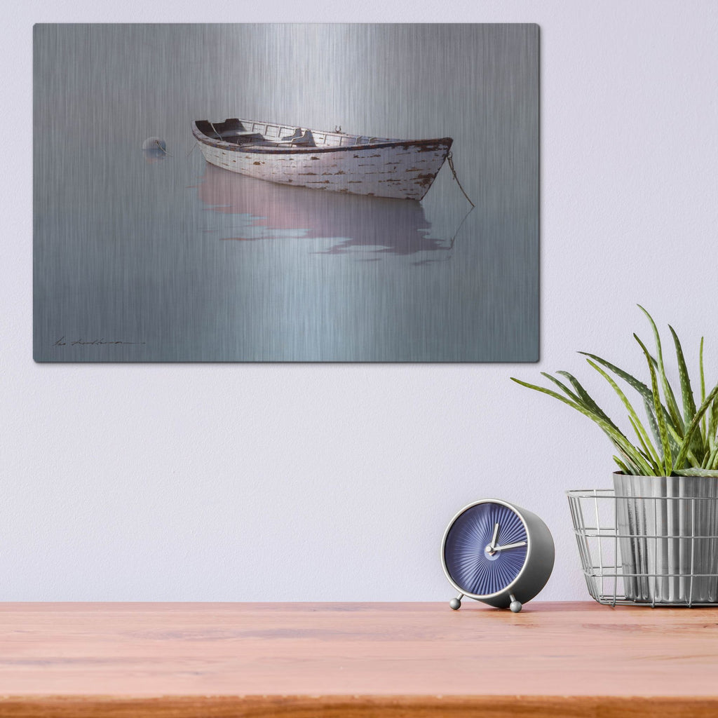 Luxe Metal Art 'Calm' by Zhen-Huan Lu, Metal Wall Art,16x12