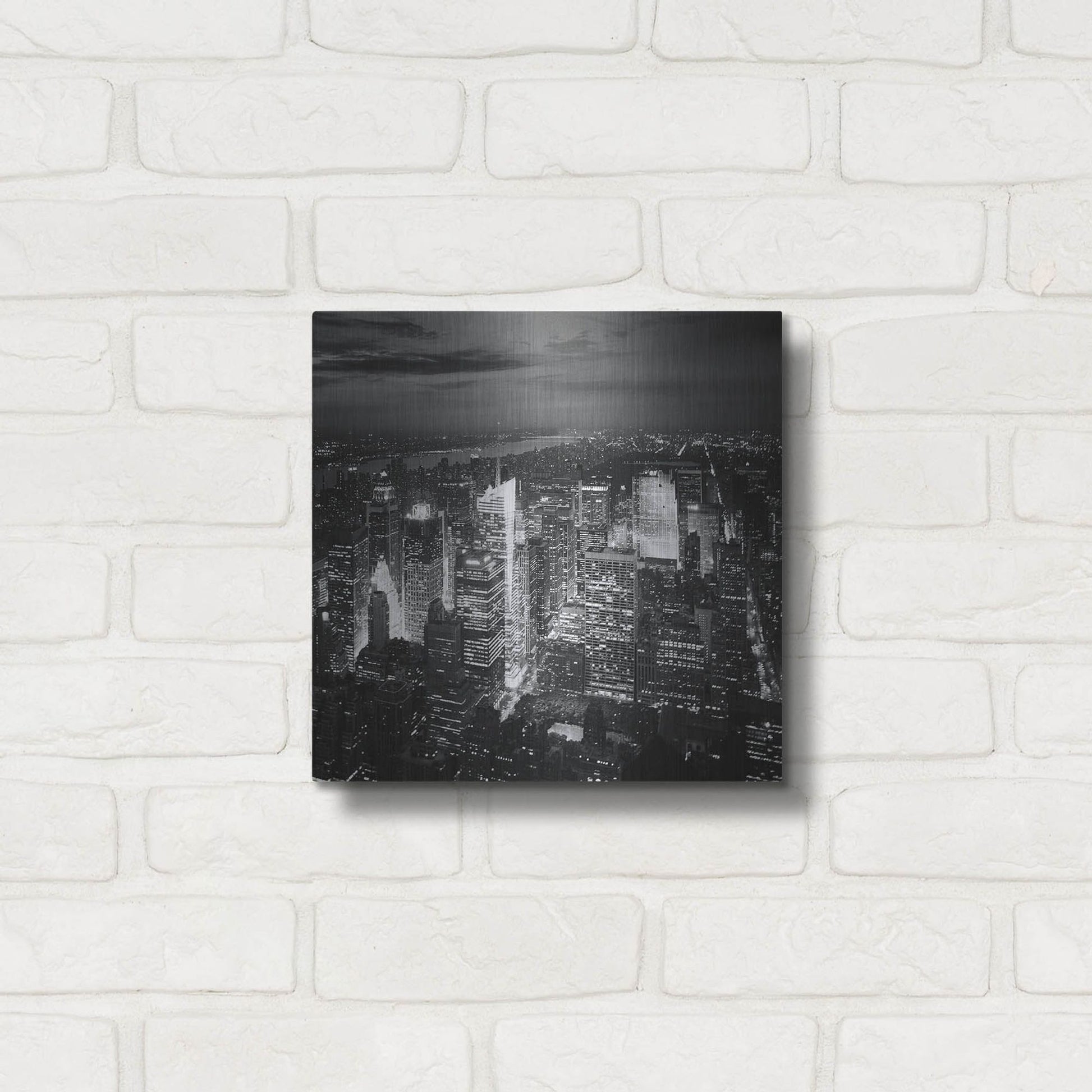 Luxe Metal Art 'NYC Nights' by Nina Papiorek, Metal Wall Art,12x12