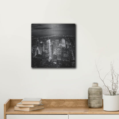 Luxe Metal Art 'NYC Nights' by Nina Papiorek, Metal Wall Art,12x12