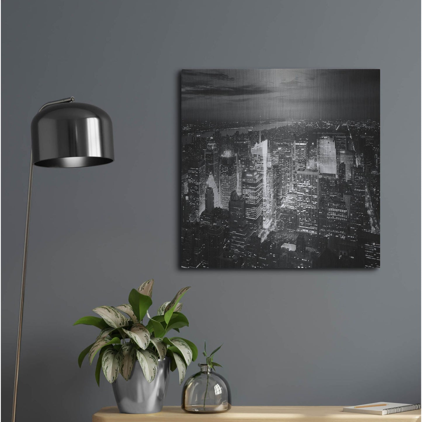 Luxe Metal Art 'NYC Nights' by Nina Papiorek, Metal Wall Art,24x24