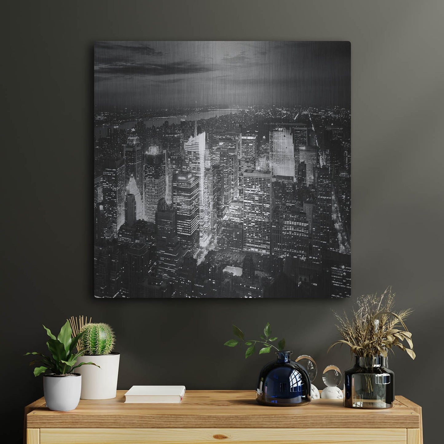 Luxe Metal Art 'NYC Nights' by Nina Papiorek, Metal Wall Art,24x24