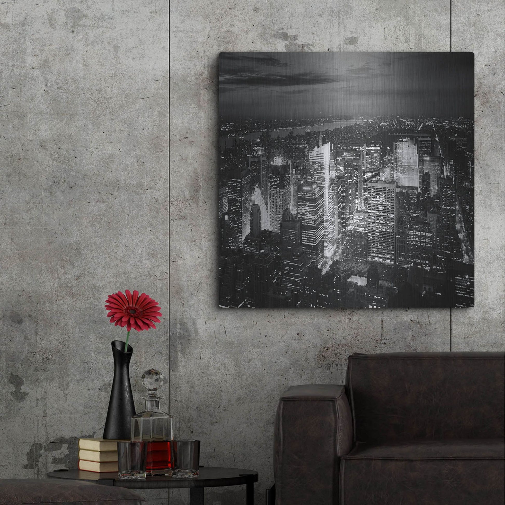 Luxe Metal Art 'NYC Nights' by Nina Papiorek, Metal Wall Art,36x36