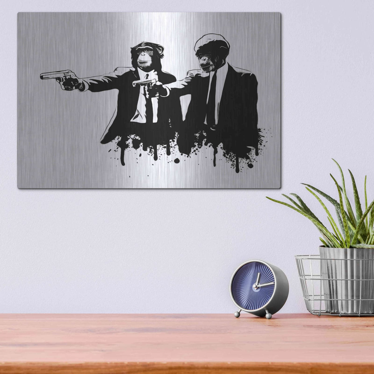 'Divine Monkey Intervention' by Nicklas Gustafsson – Metal Wall Art, 16x12 room view