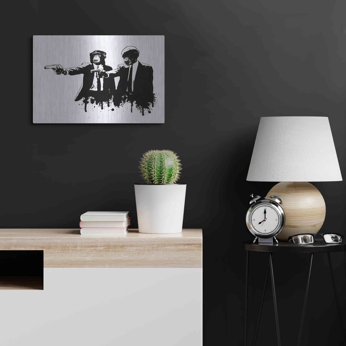 'Divine Monkey Intervention' by Nicklas Gustafsson – Metal Wall Art, 24x16 room view