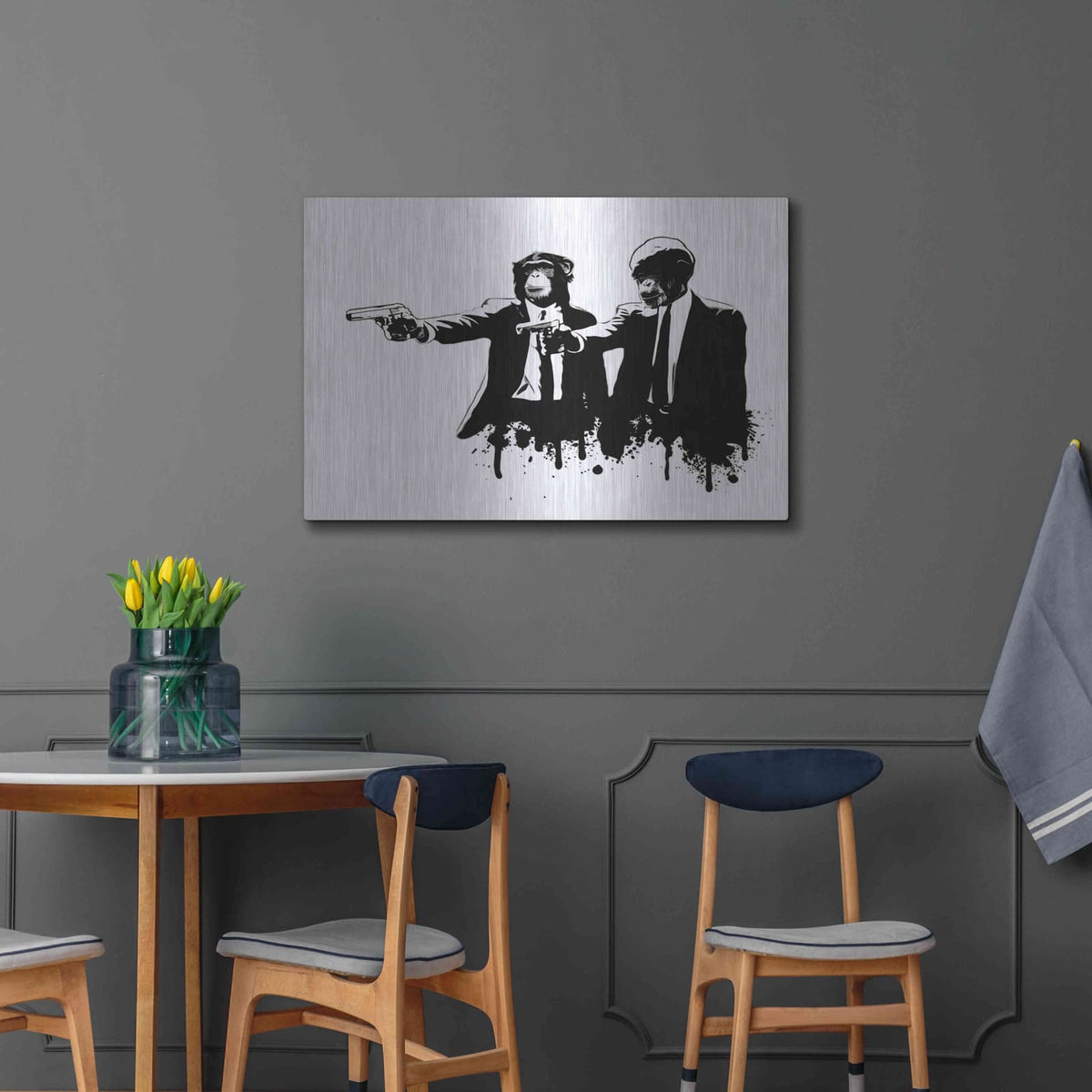 'Divine Monkey Intervention' by Nicklas Gustafsson – Metal Wall Art, 36x24 room view