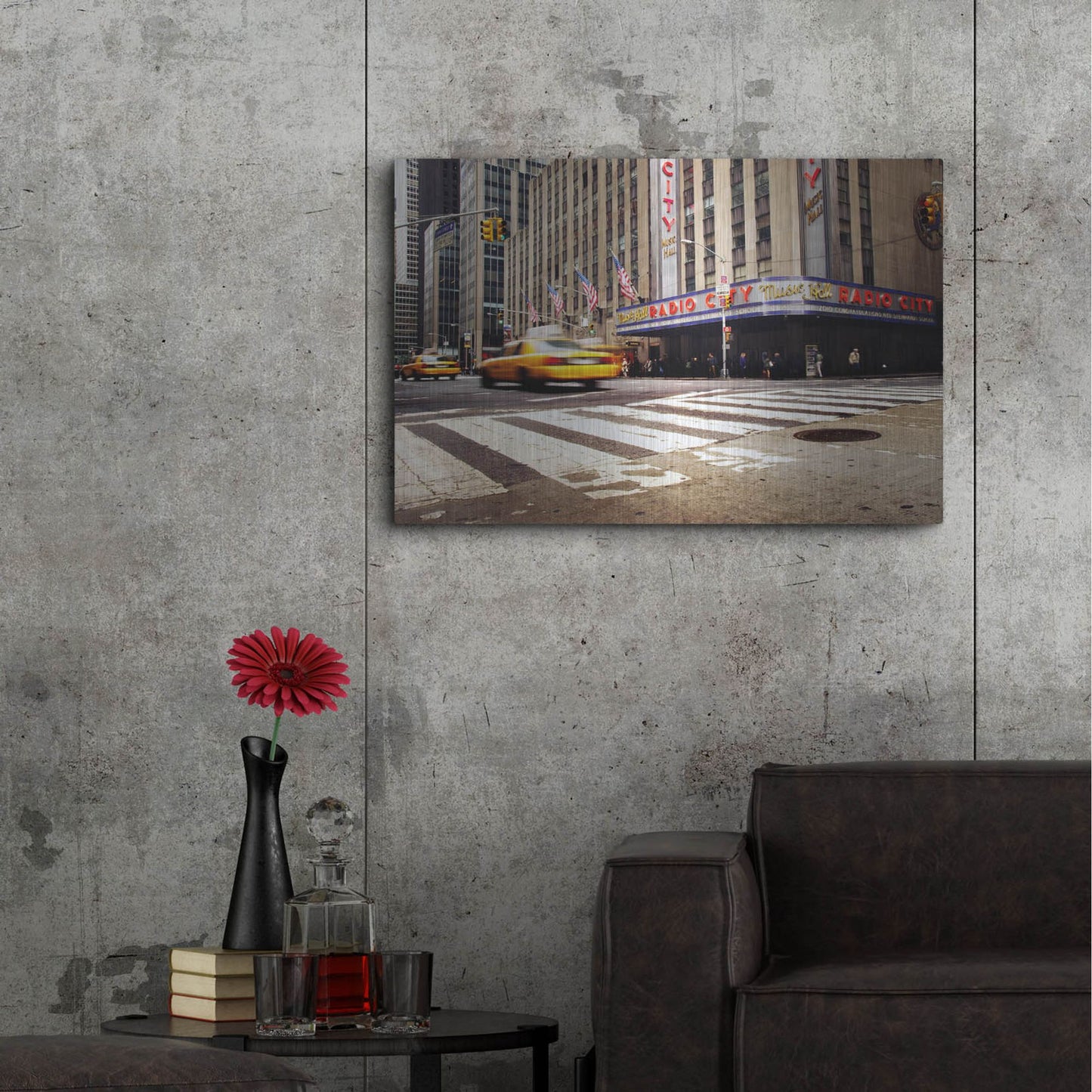 Luxe Metal Art 'NYC Radio City' by Nina Papiorek, Metal Wall Art,36x24