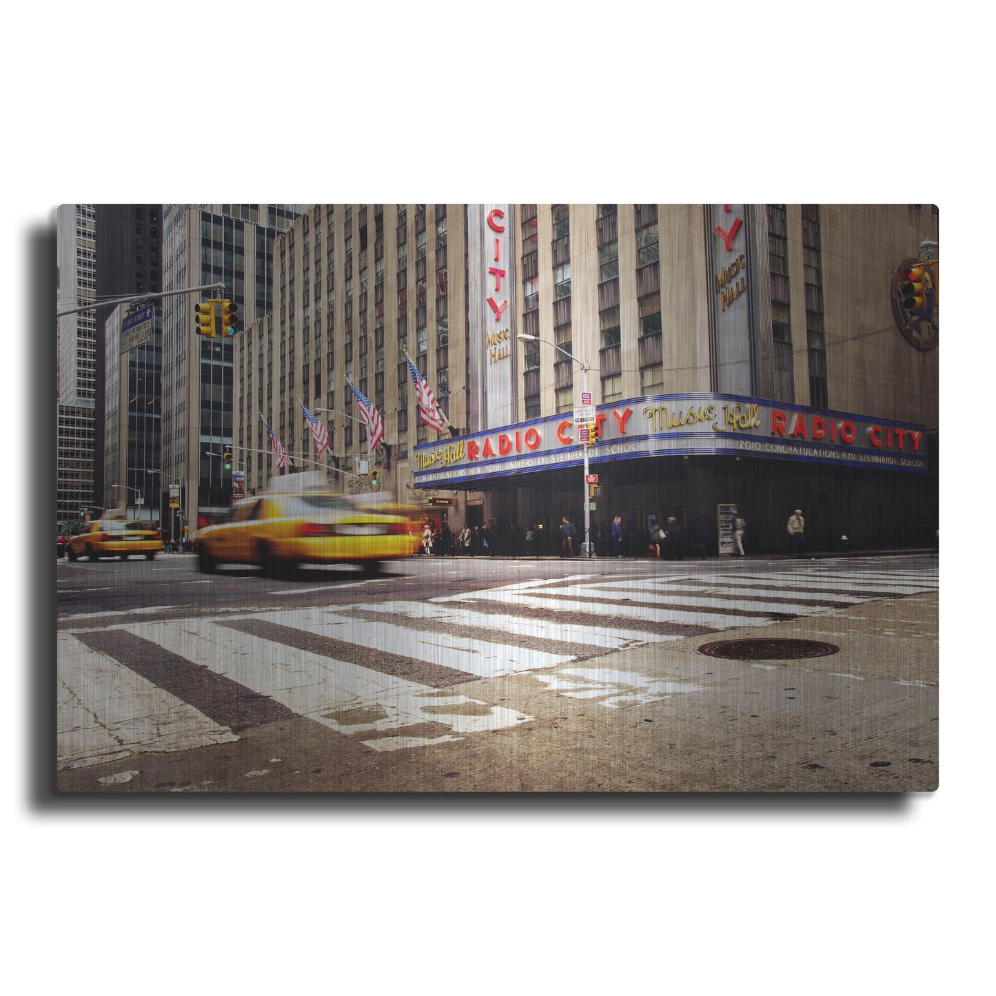 Luxe Metal Art 'NYC Radio City' by Nina Papiorek, Metal Wall Art