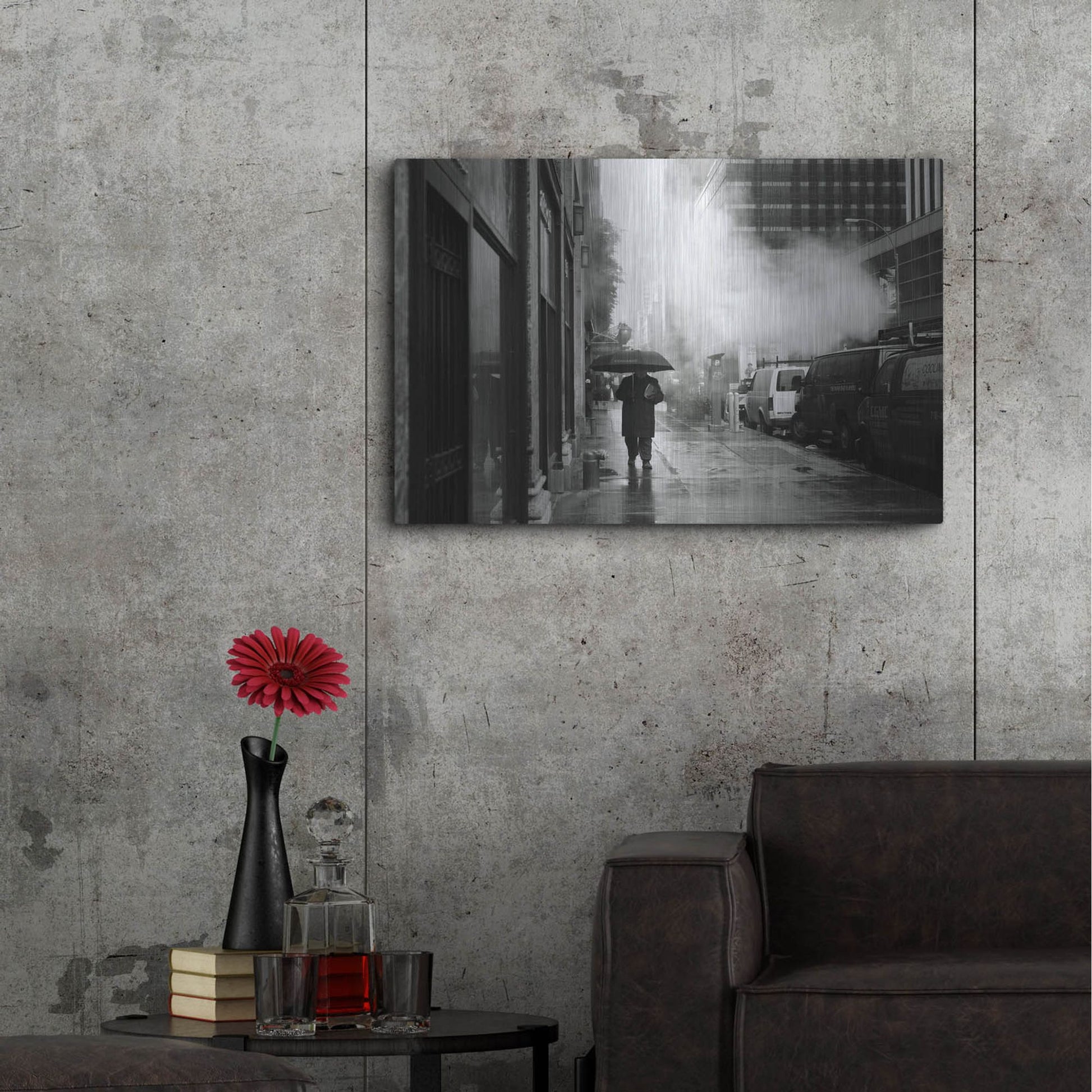 Luxe Metal Art 'NYC Rain' by Nina Papiorek, Metal Wall Art,36x24