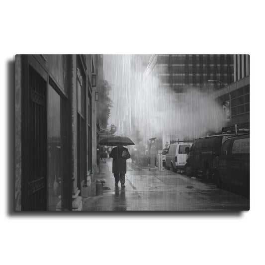 Luxe Metal Art 'NYC Rain' by Nina Papiorek, Metal Wall Art