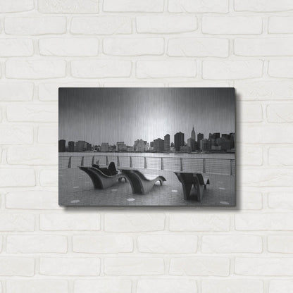 Luxe Metal Art 'NYC Relax' by Nina Papiorek, Metal Wall Art,24x16