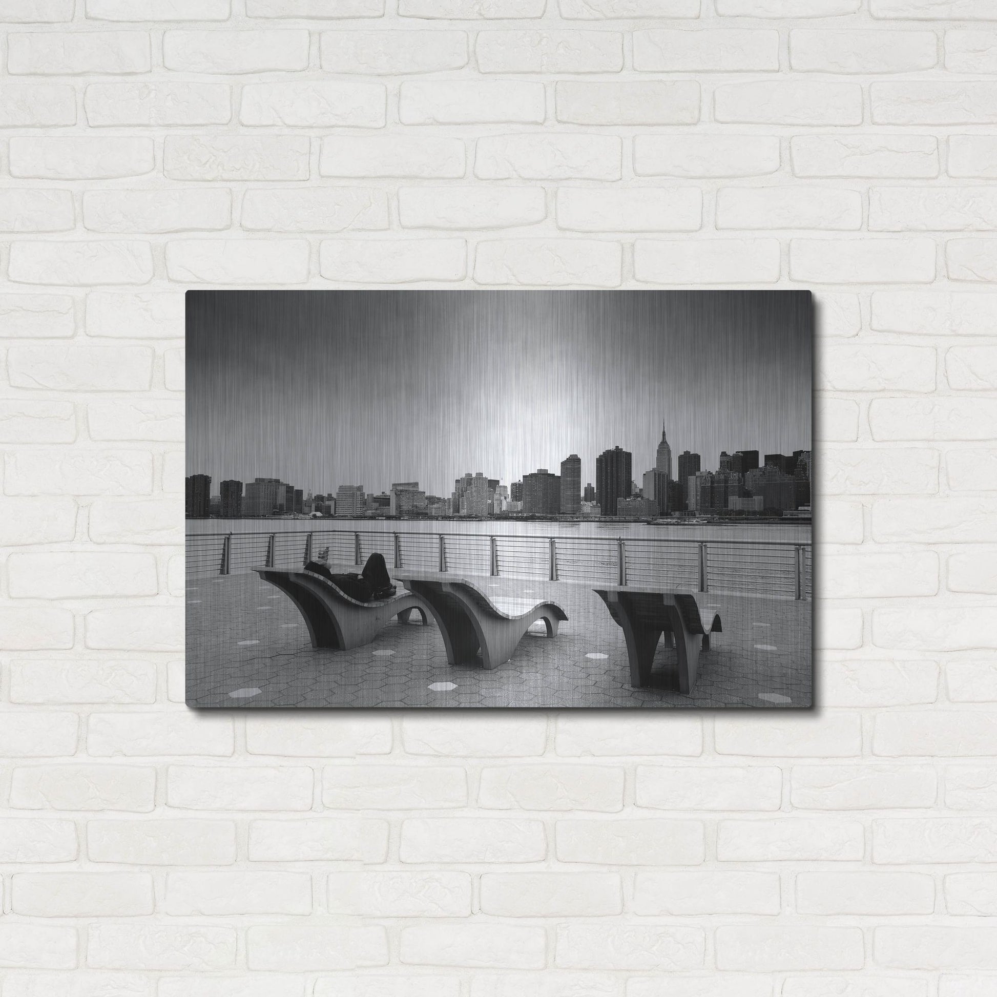 Luxe Metal Art 'NYC Relax' by Nina Papiorek, Metal Wall Art,36x24