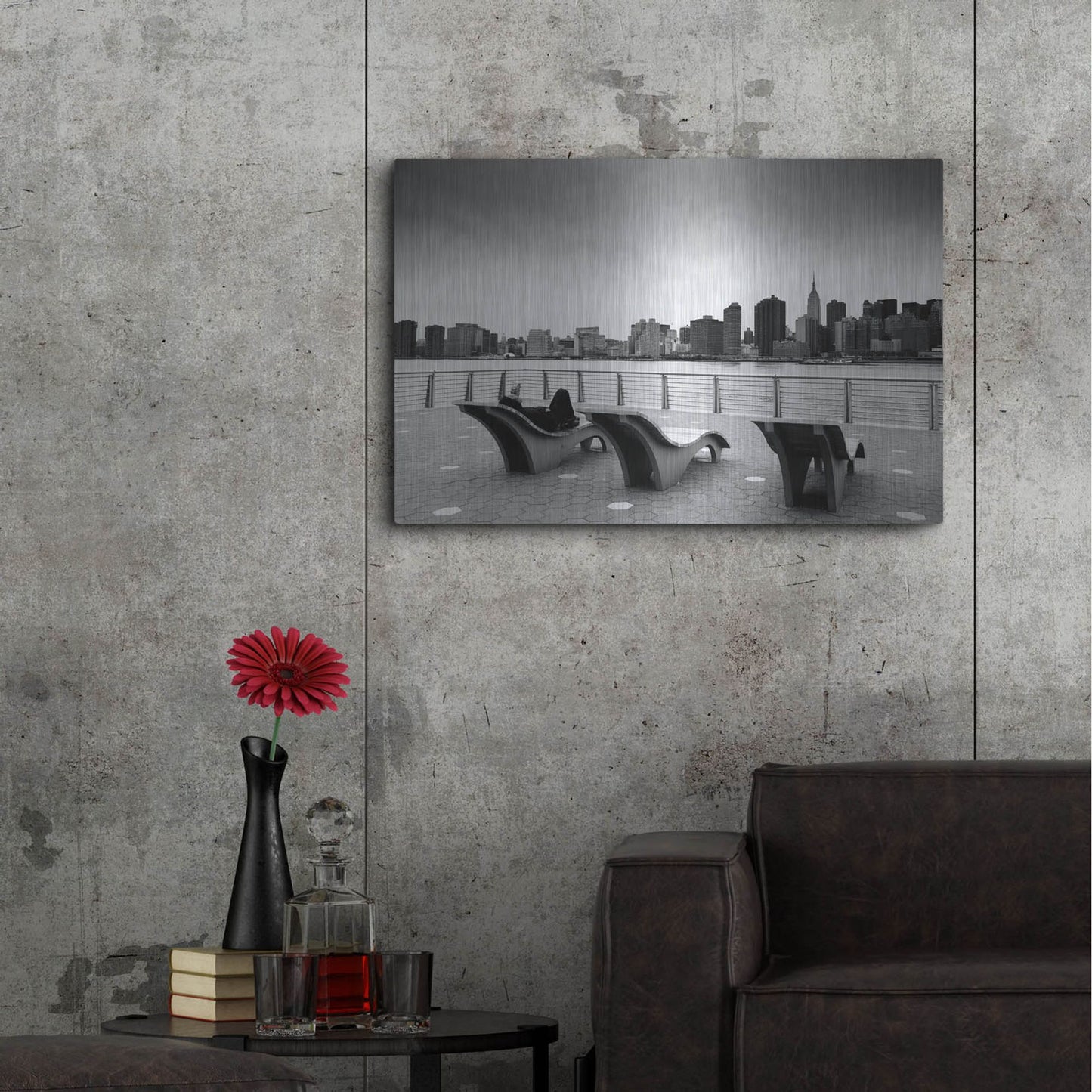 Luxe Metal Art 'NYC Relax' by Nina Papiorek, Metal Wall Art,36x24