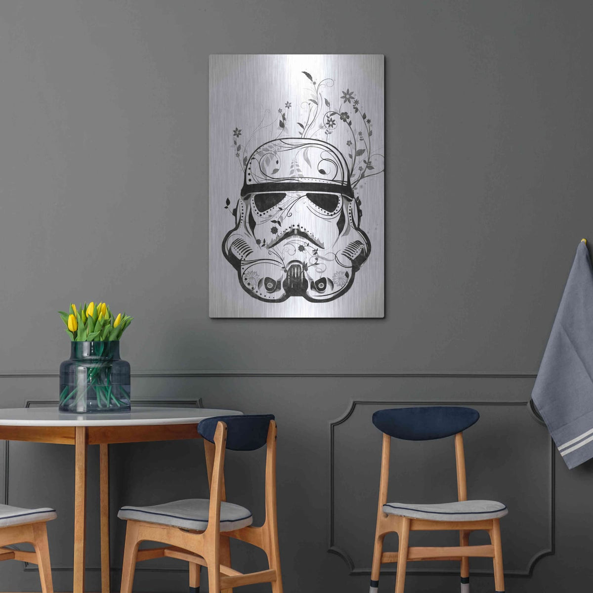 'Flower Trooper' by Nicklas Gustafsson – Metal Wall Art, 24x36 room view