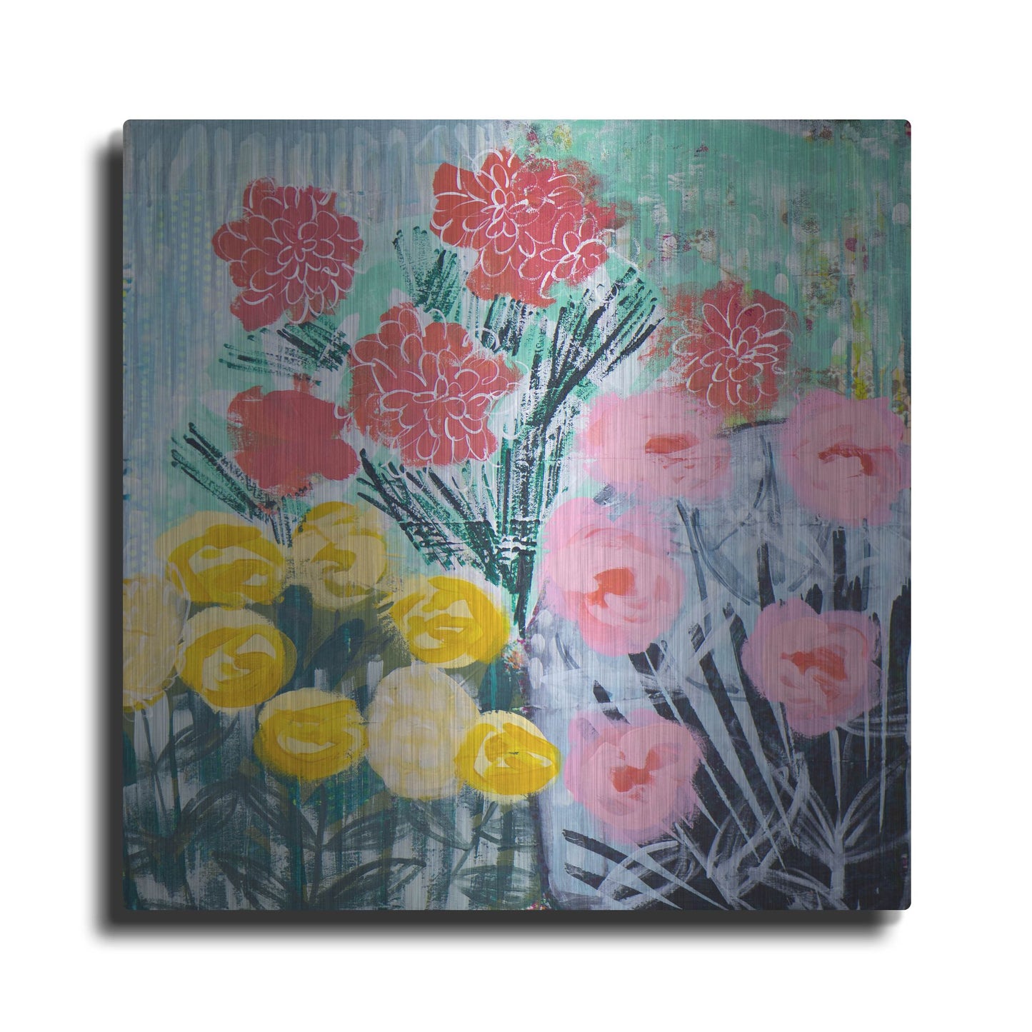 Luxe Metal Art 'Garden Delight' by Shelley Hampe, Metal Wall Art