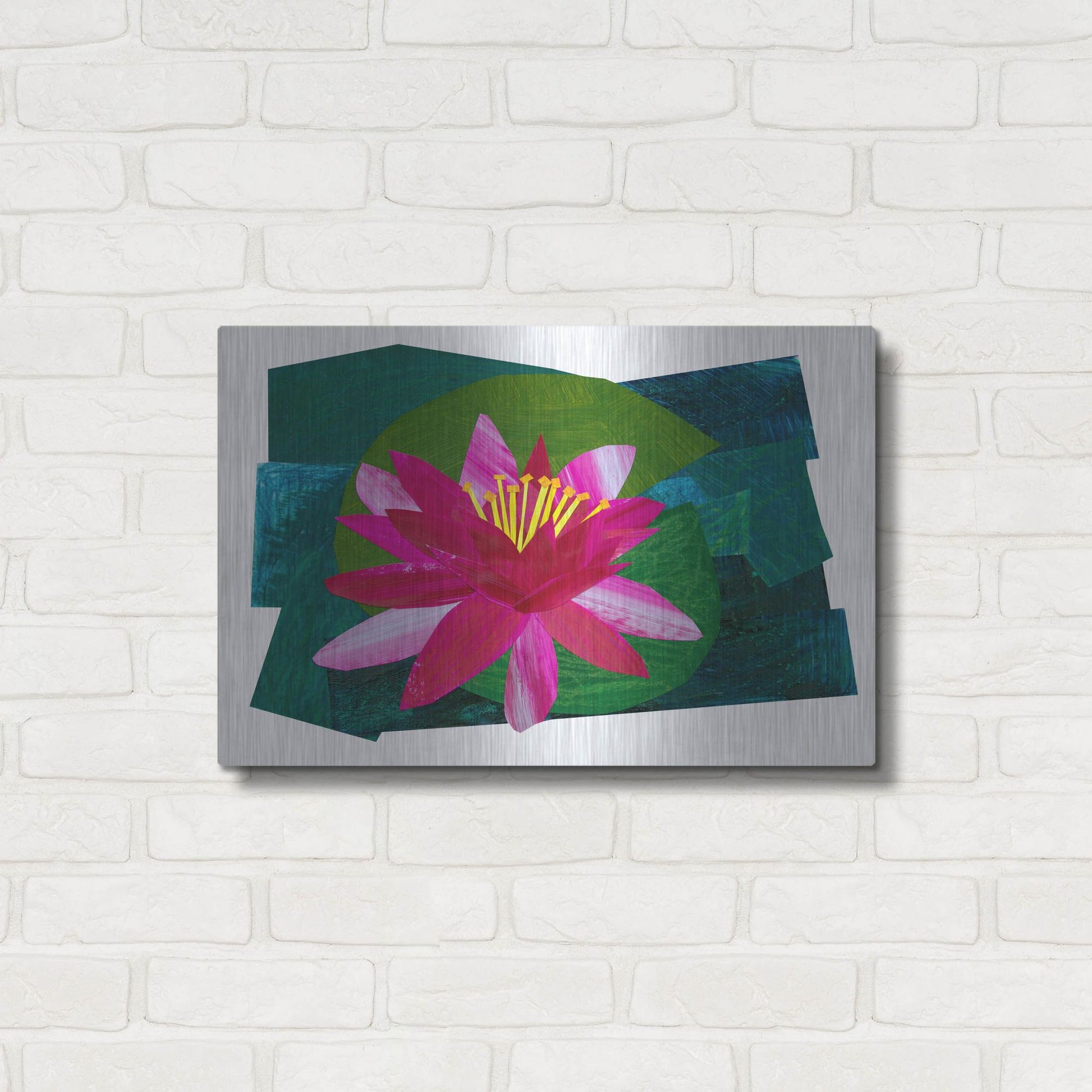 Luxe Metal Art 'Flowering Lily I' by Shelley Hampe, Metal Wall Art,24x16