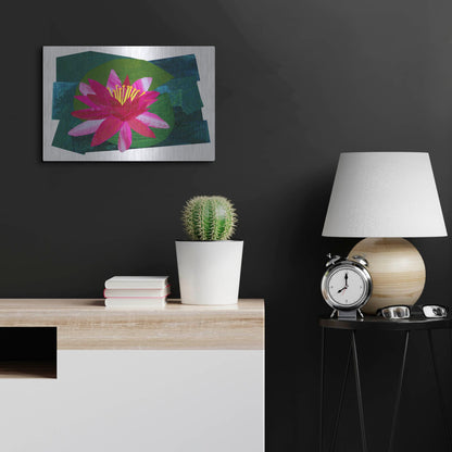 Luxe Metal Art 'Flowering Lily I' by Shelley Hampe, Metal Wall Art,24x16