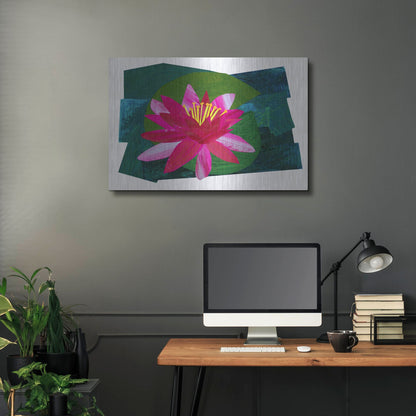 Luxe Metal Art 'Flowering Lily I' by Shelley Hampe, Metal Wall Art,36x24