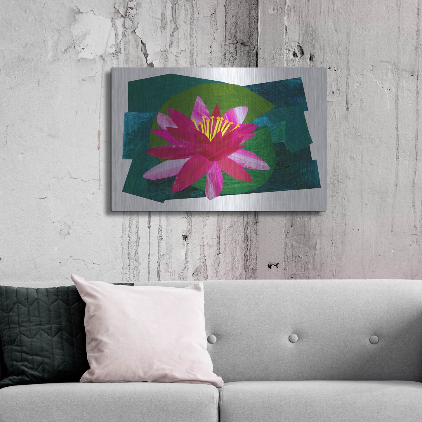 Luxe Metal Art 'Flowering Lily I' by Shelley Hampe, Metal Wall Art,36x24