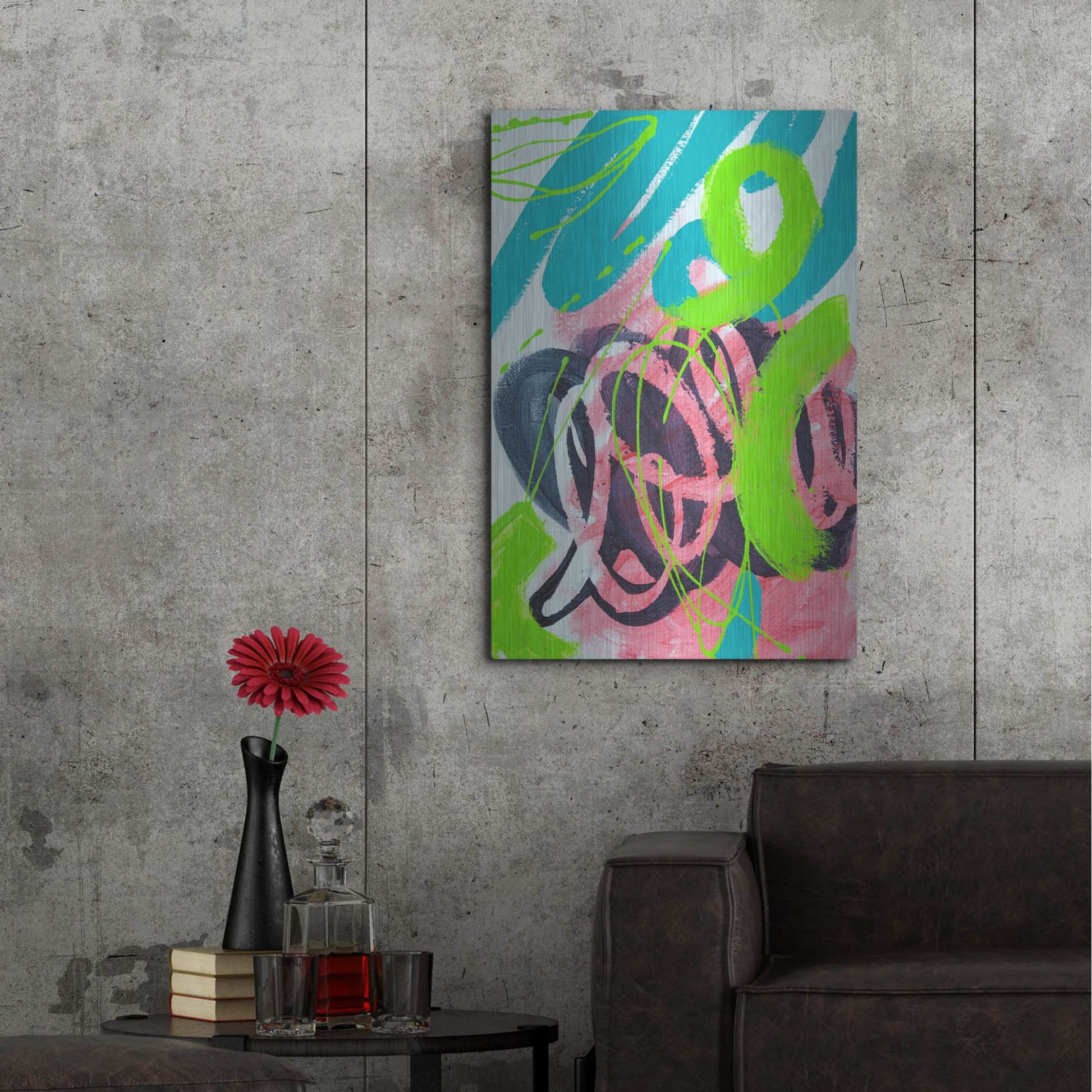 Luxe Metal Art 'Bright Energy I' by Shelley Hampe, Metal Wall Art,24x36