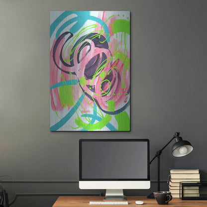 Luxe Metal Art 'Bright Energy IIII' by Shelley Hampe, Metal Wall Art,24x36