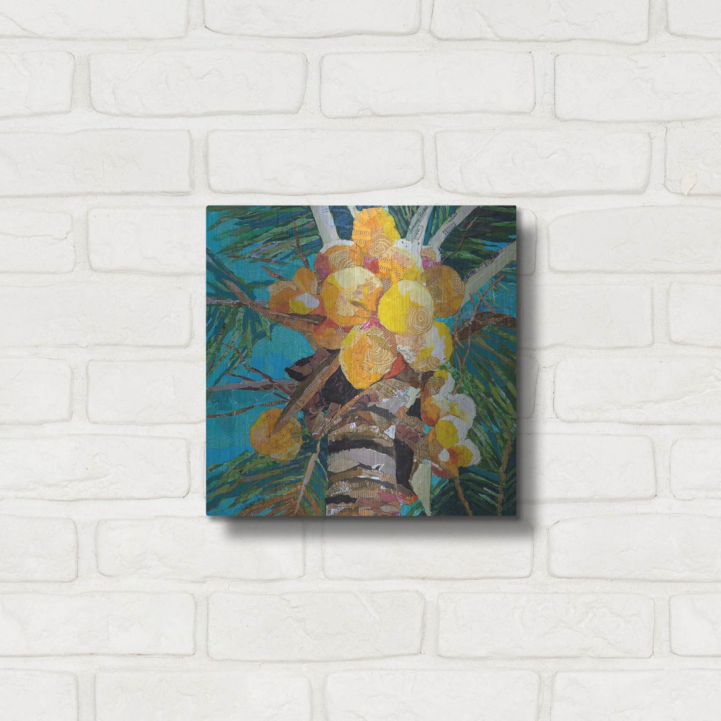 Luxe Metal Art 'Florida Sunshine' by St. Hilaire Elizabeth, Metal Wall Art,12x12