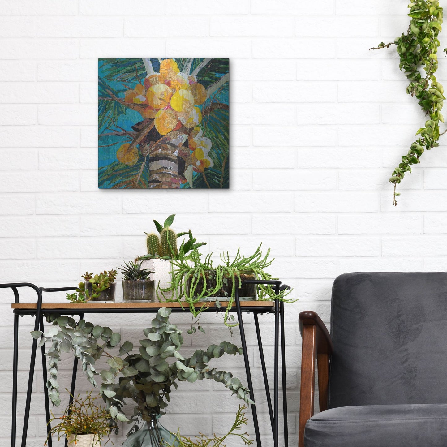 Luxe Metal Art 'Florida Sunshine' by St. Hilaire Elizabeth, Metal Wall Art,12x12