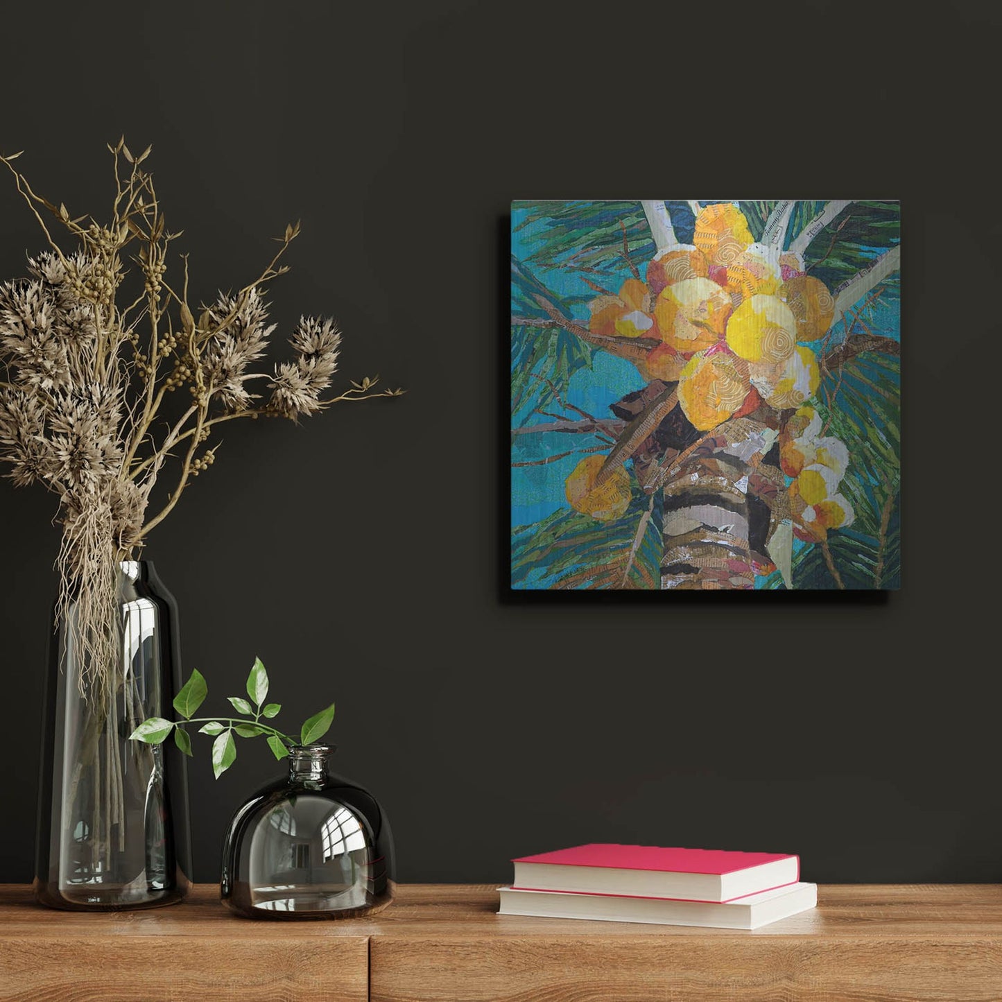 Luxe Metal Art 'Florida Sunshine' by St. Hilaire Elizabeth, Metal Wall Art,12x12