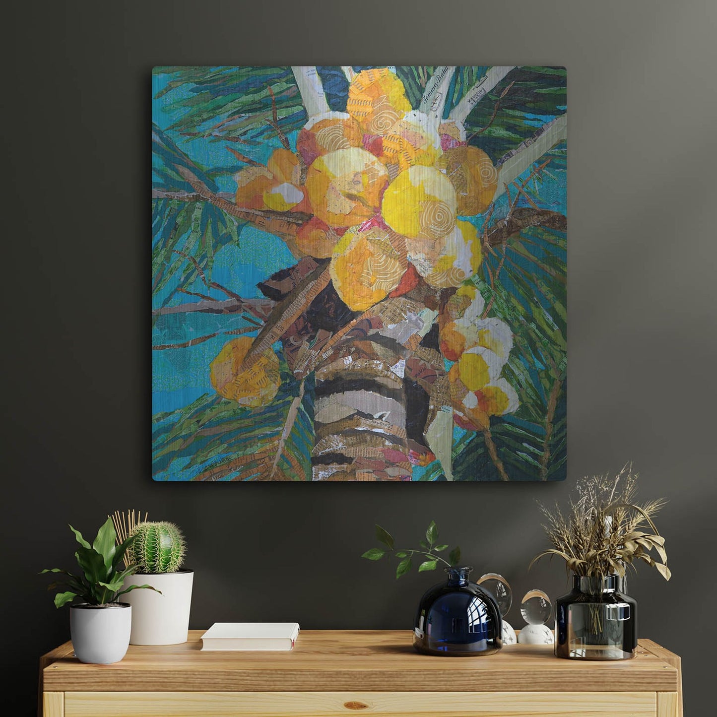 Luxe Metal Art 'Florida Sunshine' by St. Hilaire Elizabeth, Metal Wall Art,24x24