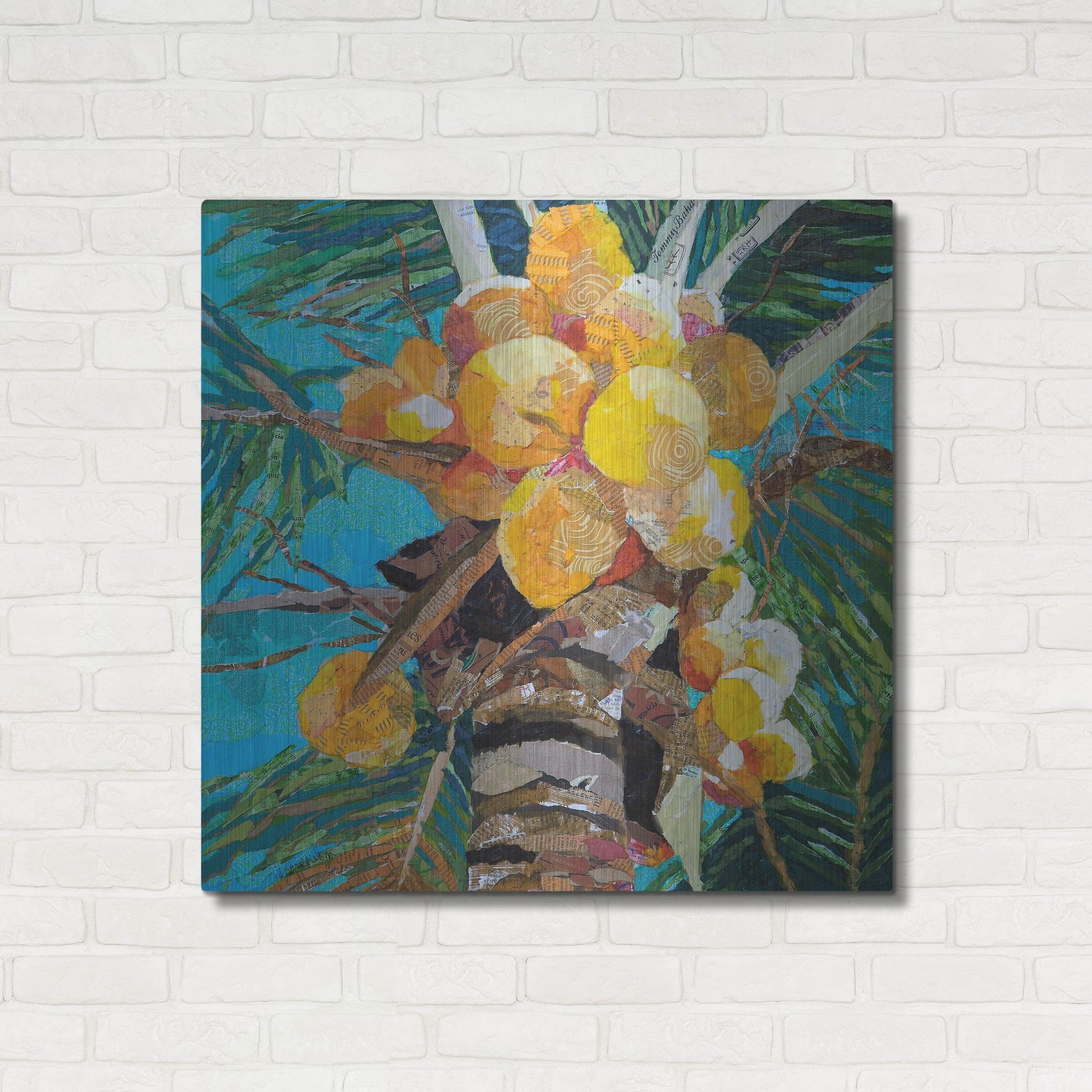 Luxe Metal Art 'Florida Sunshine' by St. Hilaire Elizabeth, Metal Wall Art,36x36