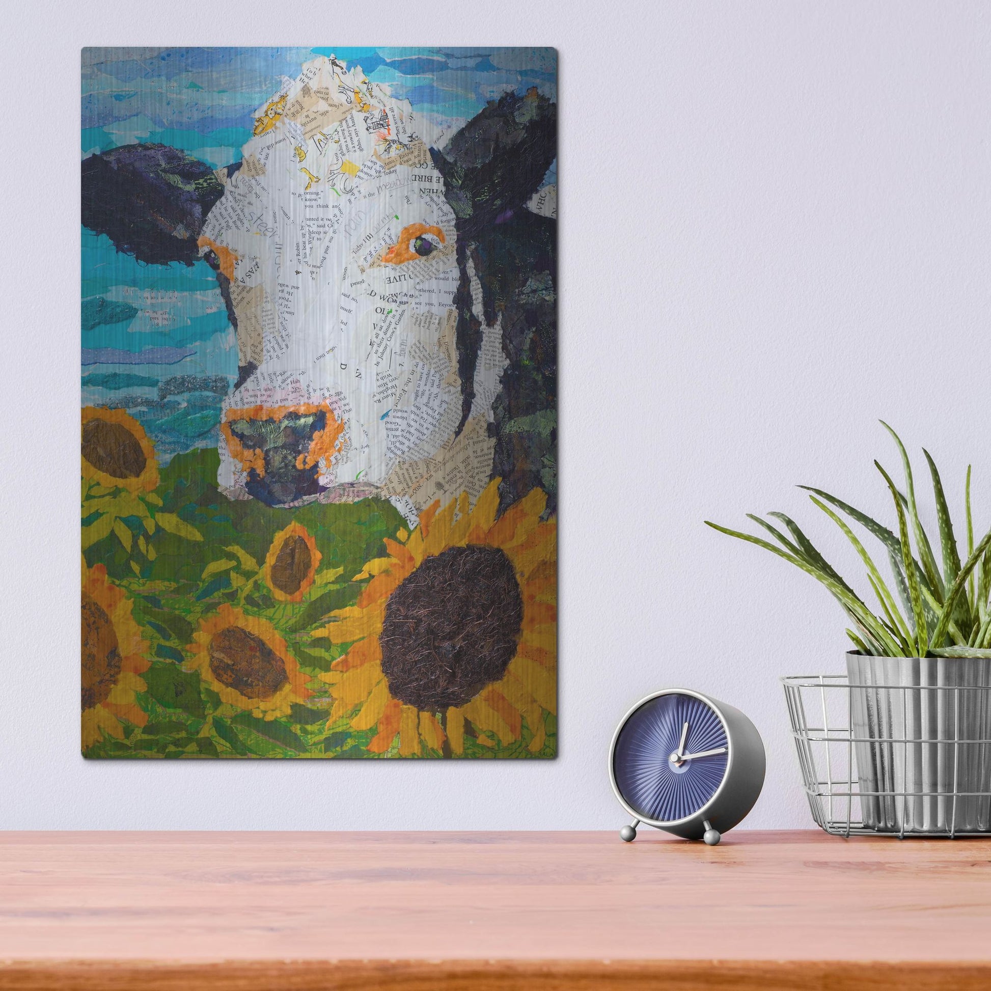 Luxe Metal Art 'Buttercup 2' by St. Hilaire Elizabeth, Metal Wall Art,12x16