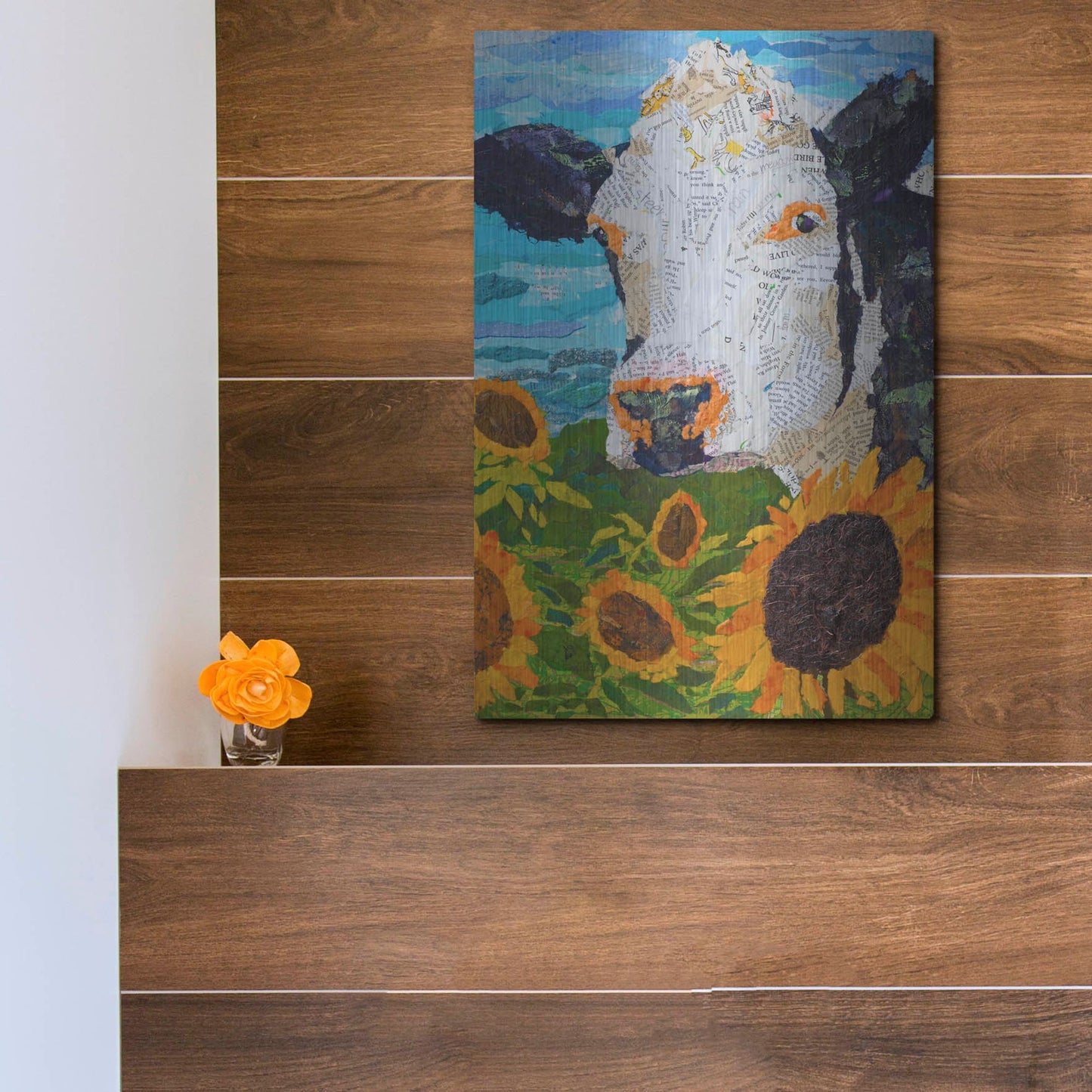 Luxe Metal Art 'Buttercup 2' by St. Hilaire Elizabeth, Metal Wall Art,12x16